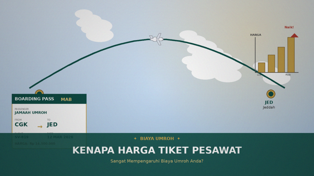 Rute pesawat Jakarta Jeddah dengan boarding pass
