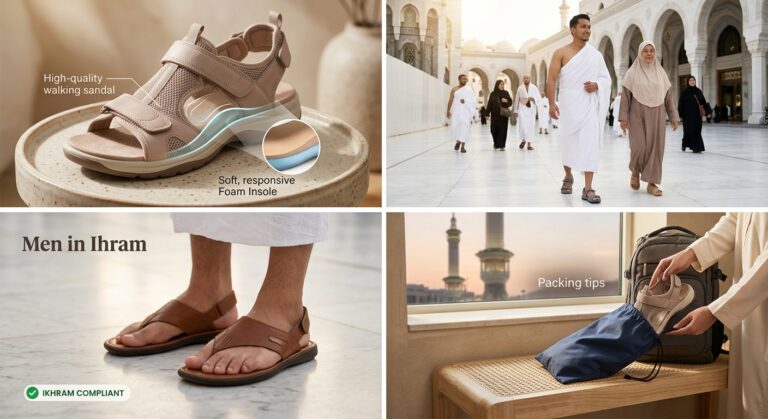 “Sandal untuk Umroh: Cara Memilih Alas Kaki yang Nyaman untuk Banyak Berjalan”